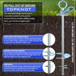 TOPKNOT Heavy Duty Dog Tie Out Cable and Stake