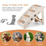 4-Step Foldable Dog Ladder with Non-Slip Steps