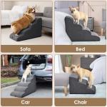 Curved Dog Stairs for Small Pets - 3 Steps