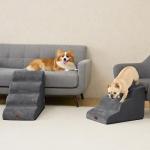 Curved Dog Stairs for Small Pets - 3 Steps