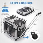 HOVONO Extra Large Rolling Pet Carrier for Dogs & Cats