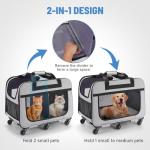 HOVONO Extra Large Rolling Pet Carrier for Dogs & Cats