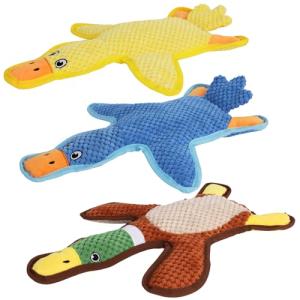 Cute Duck Squeaky Toys 3-Pack for Dogs