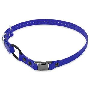 Educator Quick Snap Bungee Dog Collar, Biothane Waterproof & Odorproof, Easy Connect Clasp & D-Ring, Comfort Loop, Trim to Fit, 3/4-Inch, Blue – Fits ME-300, ET-300/400, EZ-900, PE-900, PG-300