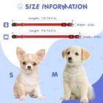 Puppy Collars for Litter,Puppy Collars for Small Puppies Soft Nylon Safety Whelping Litter Collar for Newborn Pets with Record Keeping Charts 12pcs(S)