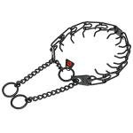 Herm Sprenger Black Stainless Steel Dog Prong Collar with Easy On Assembly Chain Professional Training Pinch Collar for Small Medium Large Dogs Made in Germany (17in X 2.25mm (Neck Size up to 13in))