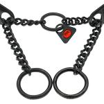 Herm Sprenger Black Stainless Steel Dog Prong Collar with Easy On Assembly Chain Professional Training Pinch Collar for Small Medium Large Dogs Made in Germany (17in X 2.25mm (Neck Size up to 13in))