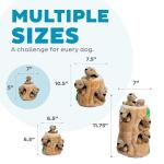 Outward Hound Hide-A-Squirrel Dog Toy – Interactive 2‑in‑1 Plush Puzzle with 3 Squeaky Removable Squirrels, Small