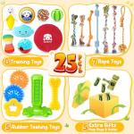 25 Pack Dog Toys for Teething & Playtime
