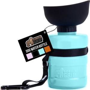 GORILLA GRIP Portable Dog Water Bottle - Turquoise
