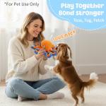 PETSWEET Plush Squeaky Octopus Dog Toy