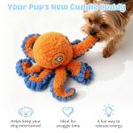 PETSWEET Plush Squeaky Octopus Dog Toy