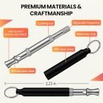 Ami's Delight Premium Dog Whistle Set with Clicker