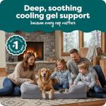 Furhaven Jumbo Cooling Gel Dog Bed - Granite Gray