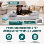 Furhaven Jumbo Cooling Gel Dog Bed - Granite Gray