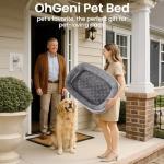 OhGeni Large Orthopedic Couch Dog Bed - Gray