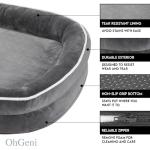 OhGeni Large Orthopedic Couch Dog Bed - Gray