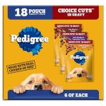 Pedigree Soft Wet Dog Food Variety Pack 18 Count