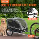VEVOR Dog Bike Trailer & Pet Stroller 2-in-1