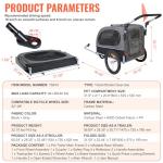 VEVOR Dog Bike Trailer & Pet Stroller 2-in-1