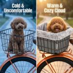 Soft Dog Bike Basket Liner - Easy Installation
