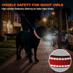 Adjustable Red Reflective Dog Collar with Safety Buckle