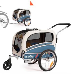 2-in-1 Pet Bicycle Trailer and Stroller for Dogs