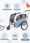 2-in-1 Pet Bicycle Trailer and Stroller for Dogs