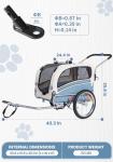 2-in-1 Pet Bicycle Trailer and Stroller for Dogs