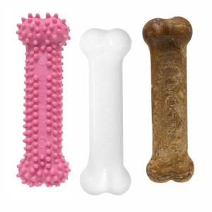 Nylabone Puppy Chew Toys: Chicken & Bacon Trio