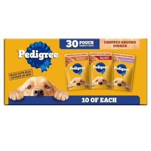 PEDIGREE Soft Wet Dog Food Variety Pack 30 Count