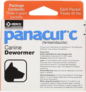 Panacur C Dewormer for Puppies, 4g, 3 Pack
