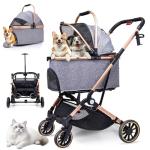 Foldable 3-in-1 Dog Stroller for Medium Pets