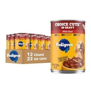 Pedigree Beef Cuts in Gravy Dog Food, 12 Cans