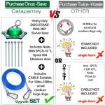 Dog Tie Out Cable and Stake with 360° Swivel