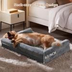 Large Waterproof Orthopedic Dog Bed with Washable Cover