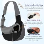 Pawaboo Hands-Free Dog Sling Carrier in Dark Gray
