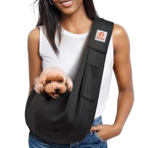 Tomkas Small Dog Sling Carrier - Black
