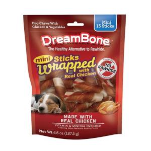 DreamBone Chicken-Flavored Dog Chew Sticks, 15 Pack