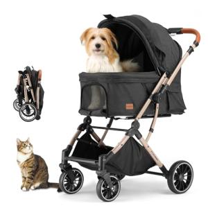 Pet Stroller for Small Dogs & Cats - Black