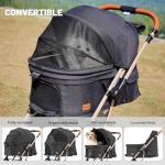 Pet Stroller for Small Dogs & Cats - Black