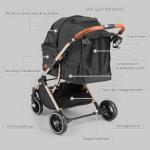 Pet Stroller for Small Dogs & Cats - Black