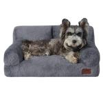 Hollypet Soft Fluffy Pet Couch Bed - Gray