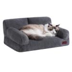 Hollypet Soft Fluffy Pet Couch Bed - Gray