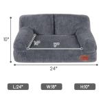 Hollypet Soft Fluffy Pet Couch Bed - Gray