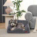Hollypet Soft Fluffy Pet Couch Bed - Gray