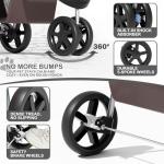 Foldable Dog Stroller with Weather Cover and Storage