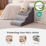 Curved Pet Stairs for Small Dogs - 4 Steps