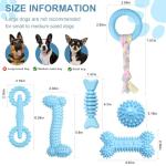 Cute Blue 6 Pack Chew Toys for Puppies