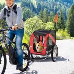 Dog Bike Trailer with Large Rubber Wheels
